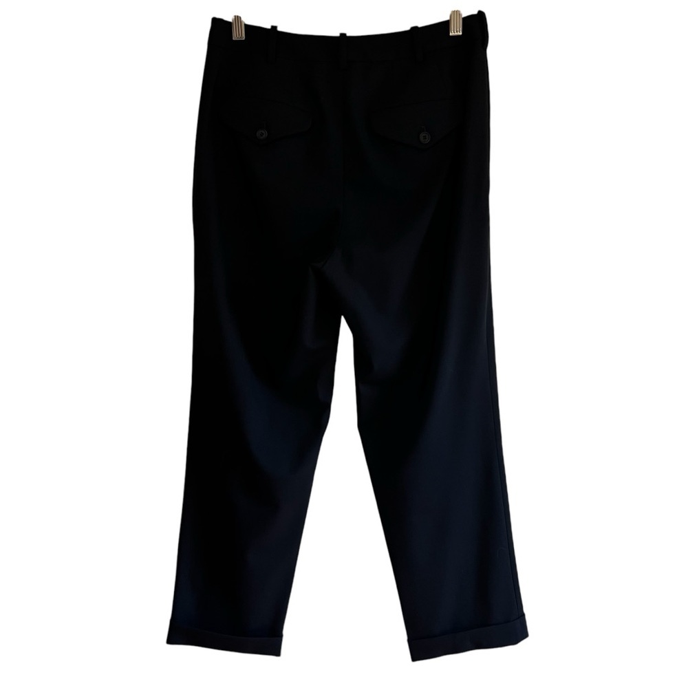 6397 wool cropped cuffed navy trousers size 4 excellent condition - Picture 8 of 15